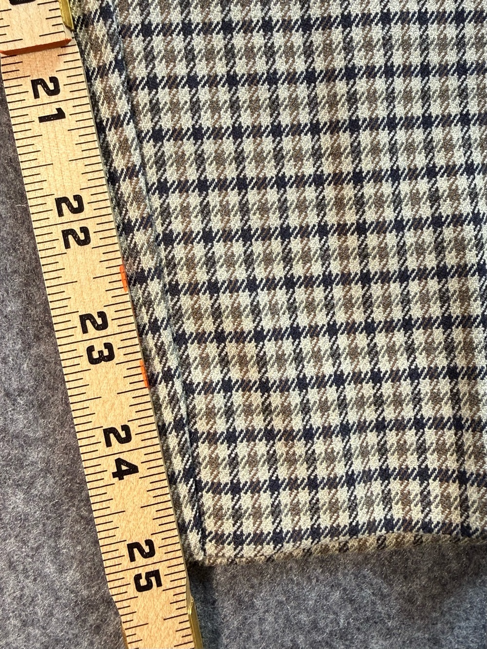 Zara Plaid Ankle Pants XS Brown Blue Check Career Office Preppy Chic Trouser - Picture 11 of 12